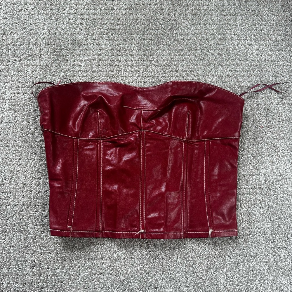 Red Edikted Corset Top